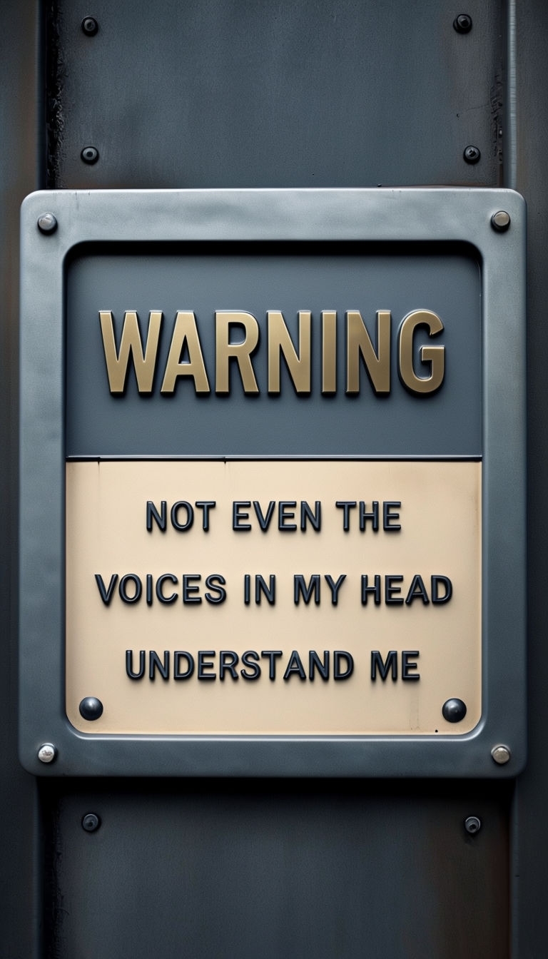 Warning Sign with Ominous Text Design Art Poster