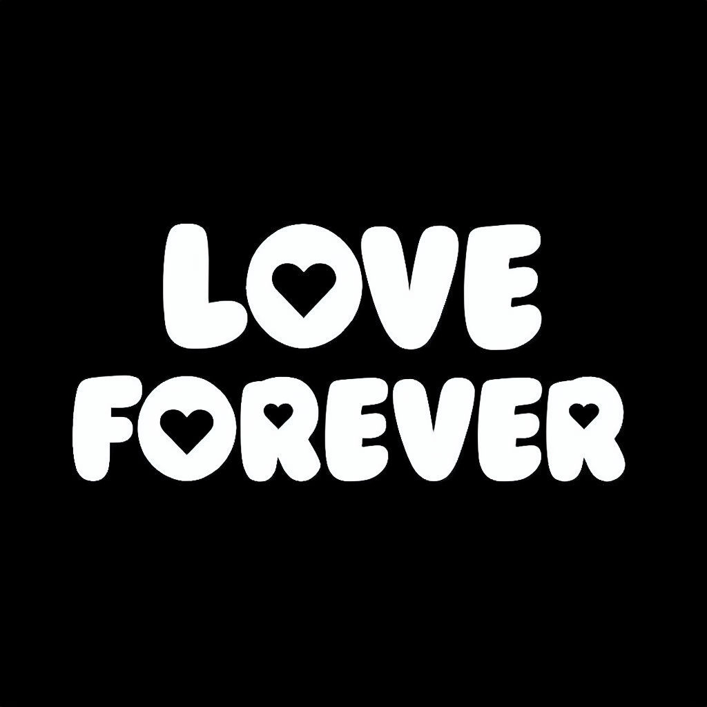Love Forever Minimalist Typography Design T-Shirt