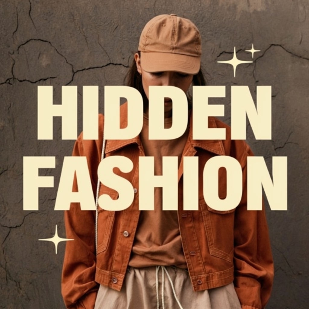 Hidden Fashion Minimalist Illustration with Earthy Tones Social Media Post