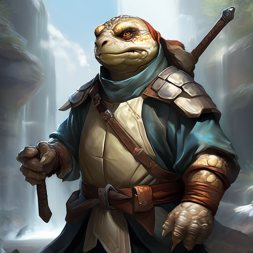 Male tortle warrior monk from D&D 5e by Neal Enssle - Playground