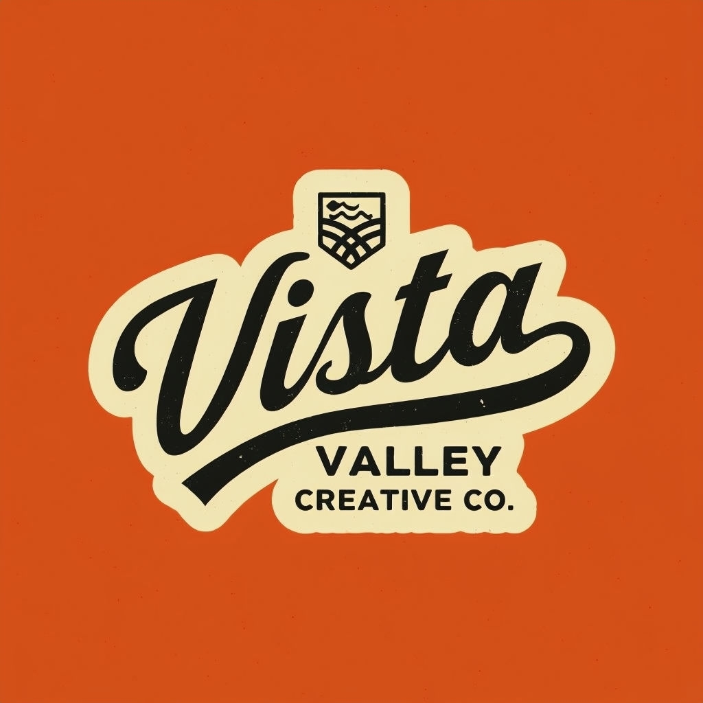 Vintage-Style VISTA VALLEY Creative Company Logo Design