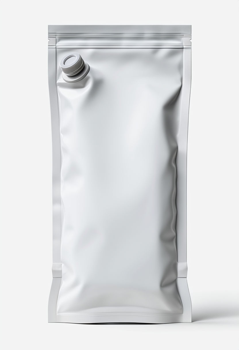 Minimalistic White Rectangular Pouch Packaging Mockup