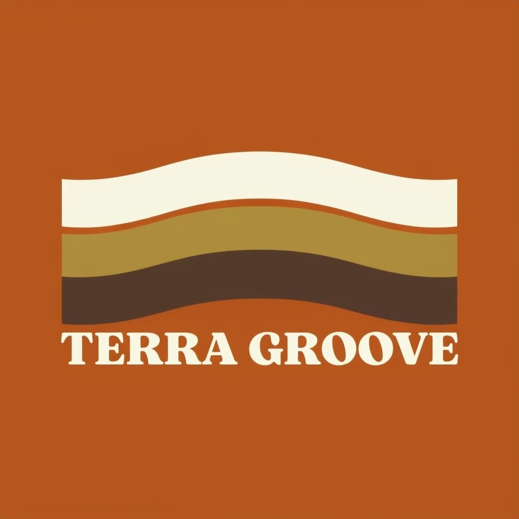 Modern Retro Terra Groove Home Decor Logo Design