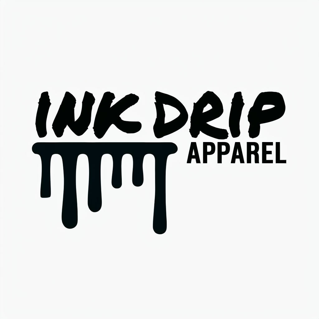 Edgy Ink Drip Apparel Logo Design for Streetwear Brand Logo