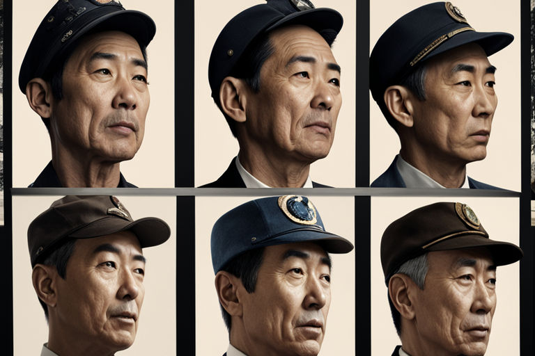Create a photograph of people Japanese with damage to their ... by ...