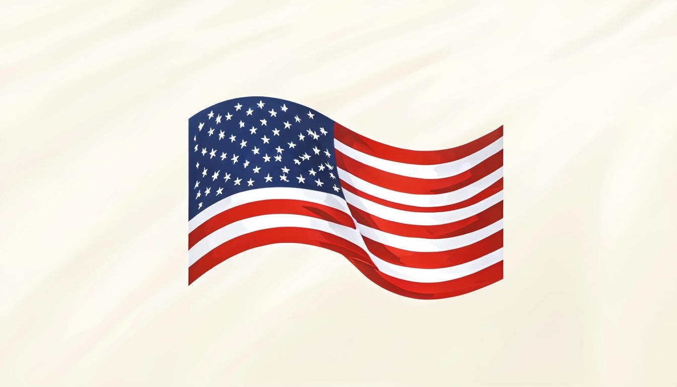 Bold American Flag Virtual Background for Trump 2024 Campaign