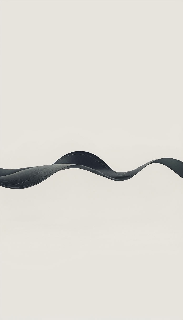 Minimalist Wavy Line Illustration on Beige Background Phone Case Cover