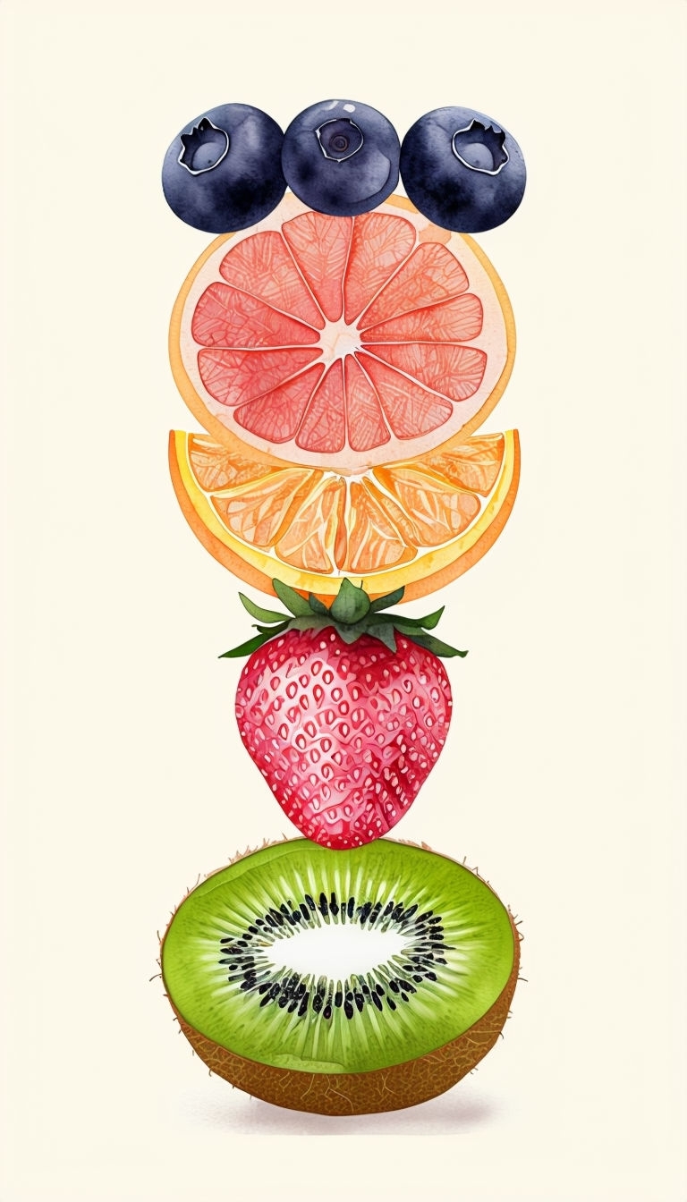 Vibrant Watercolor Fruit Slices Illustration Phone Case Cover