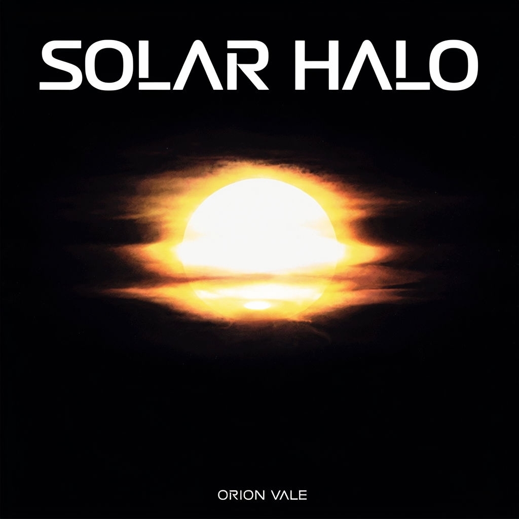 Minimalist Solar Halo Album Cover Design by Orion Vale Spotify Album Cover