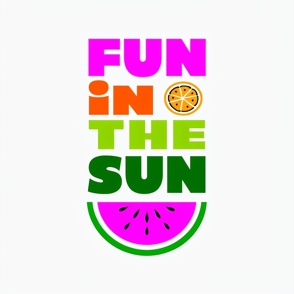 Vibrant Fun in the Sun Summer Graphic T-Shirt