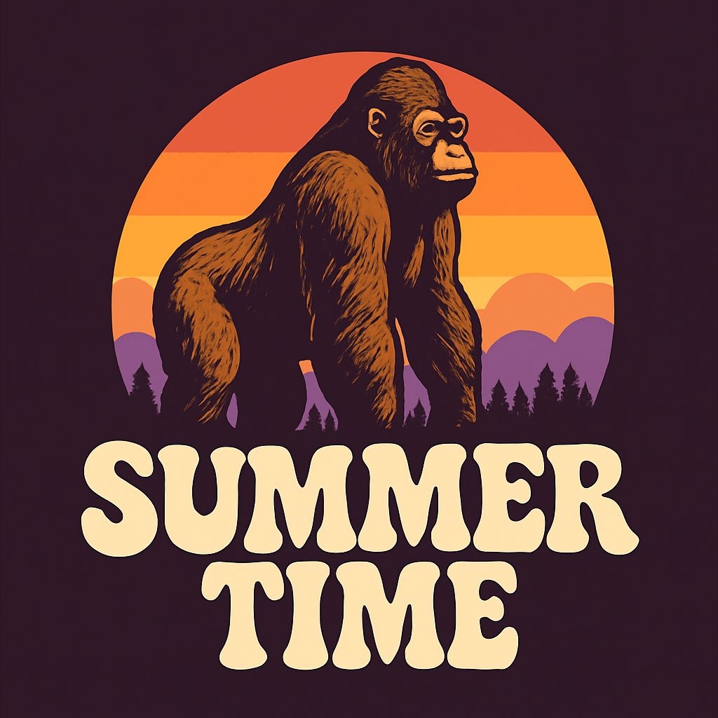 Vintage Gorilla Sunset Adventure T-Shirt