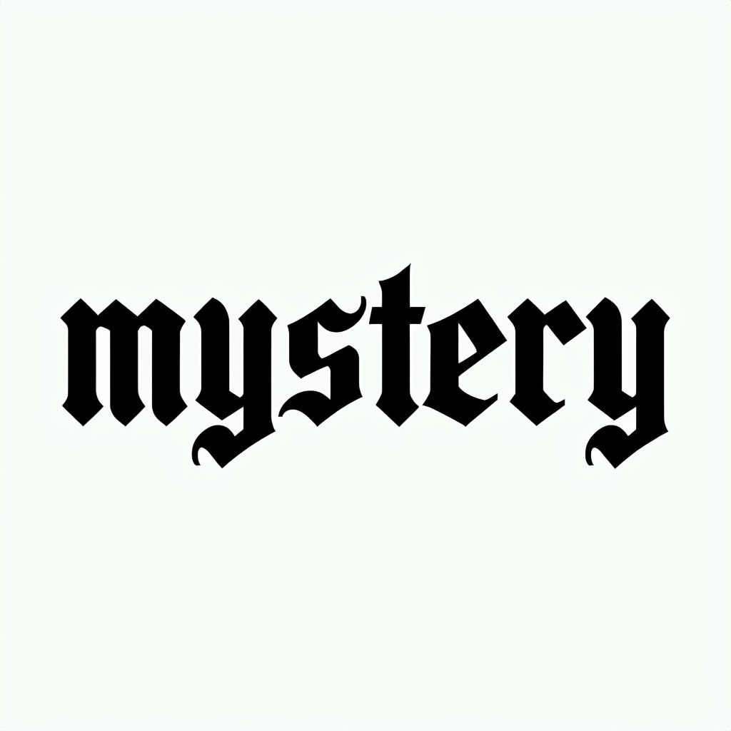 Bold Gothic Mystery Typography Design Mug