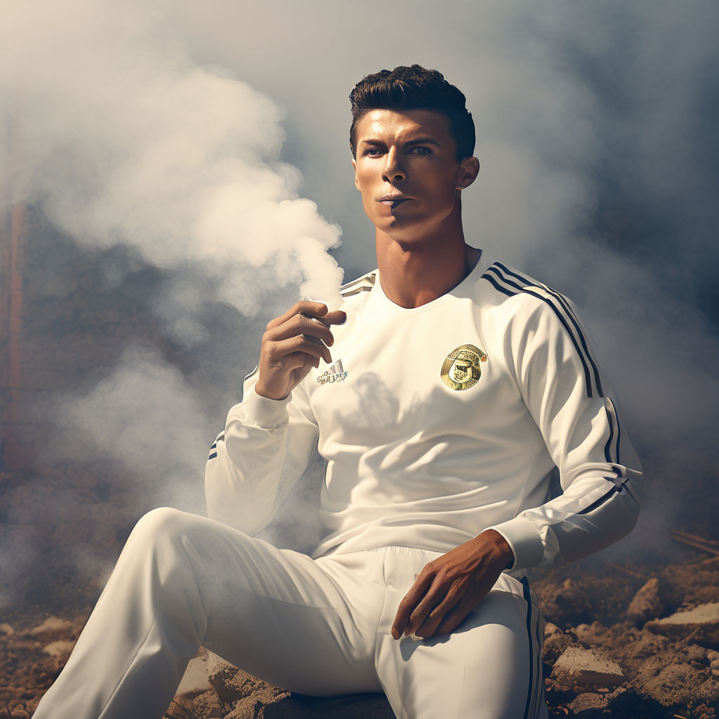 Hyperrealistoc cristiano ronaldo smoking a cigarette by Jannik Baehr ...