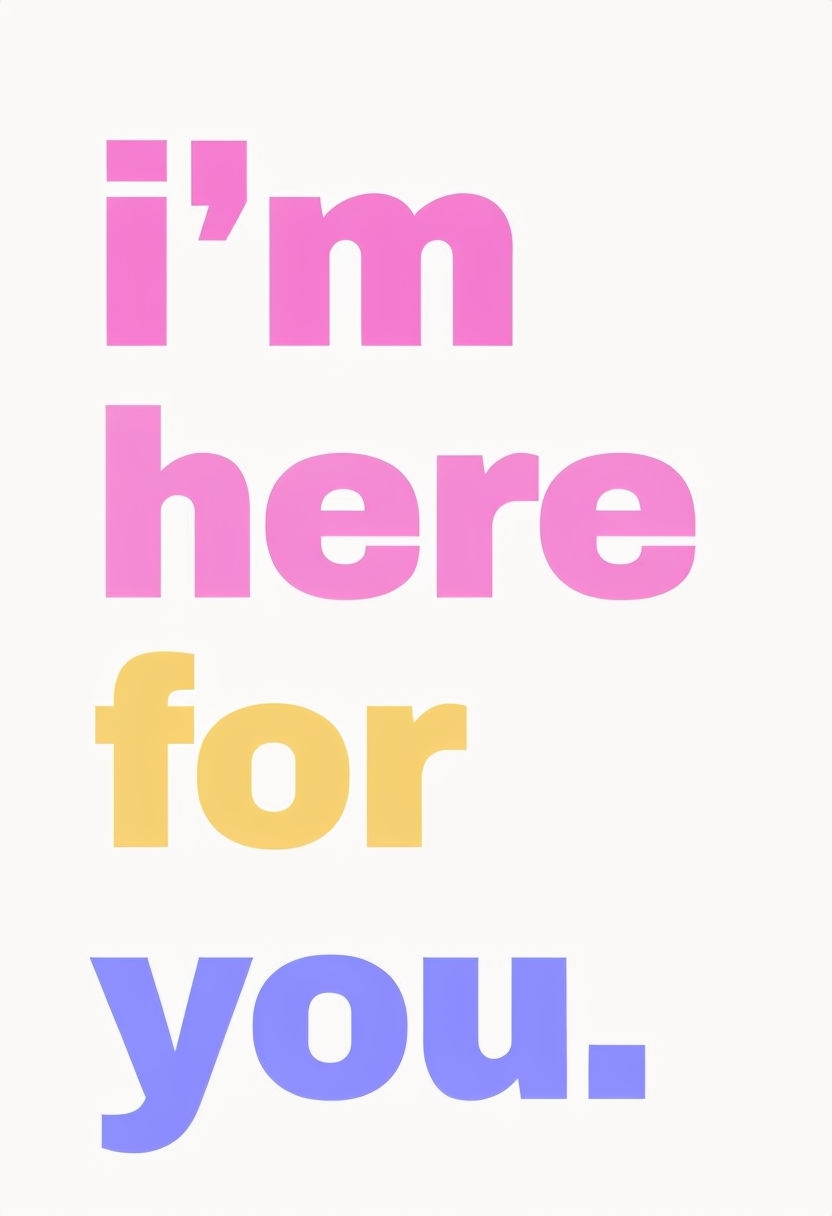 Minimalist Pastel Text Design with Uplifting Message Card