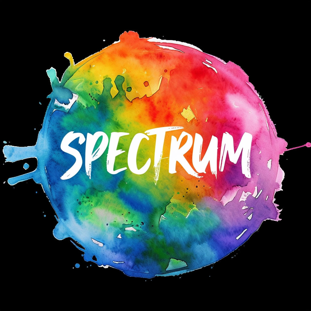 Vibrant Rainbow Watercolor Spectrum Logo Design