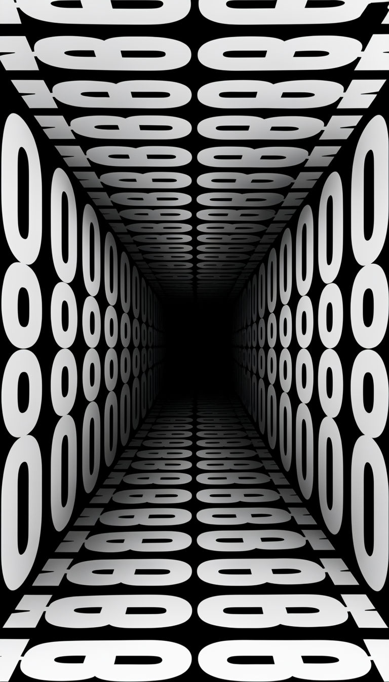 Mesmerizing Optical Illusion Tunnel with Letter G Design Mobile Wallpaper