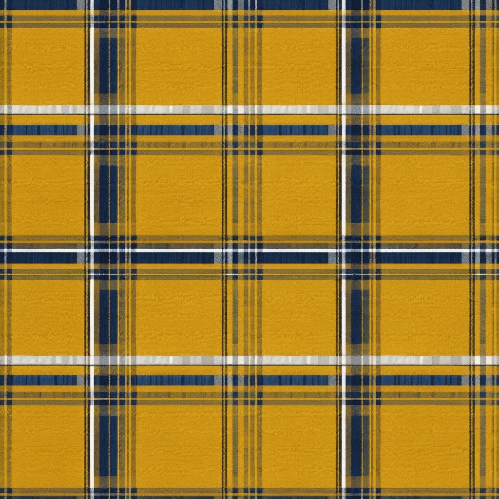 Vibrant Mustard Yellow Alpine Plaid Seamless Pattern Design