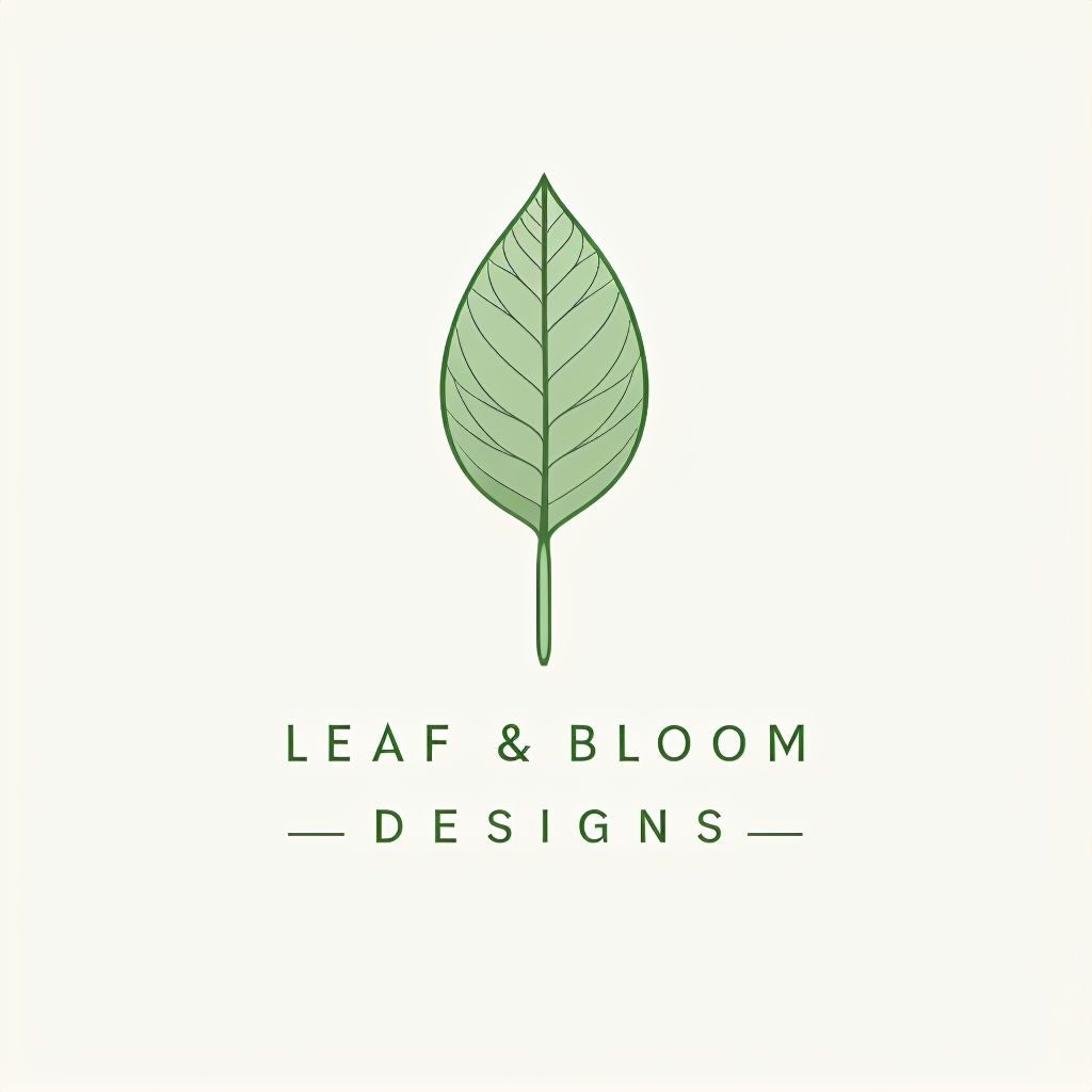 Elegant Minimalist Leaf and Bloom Designs Logo