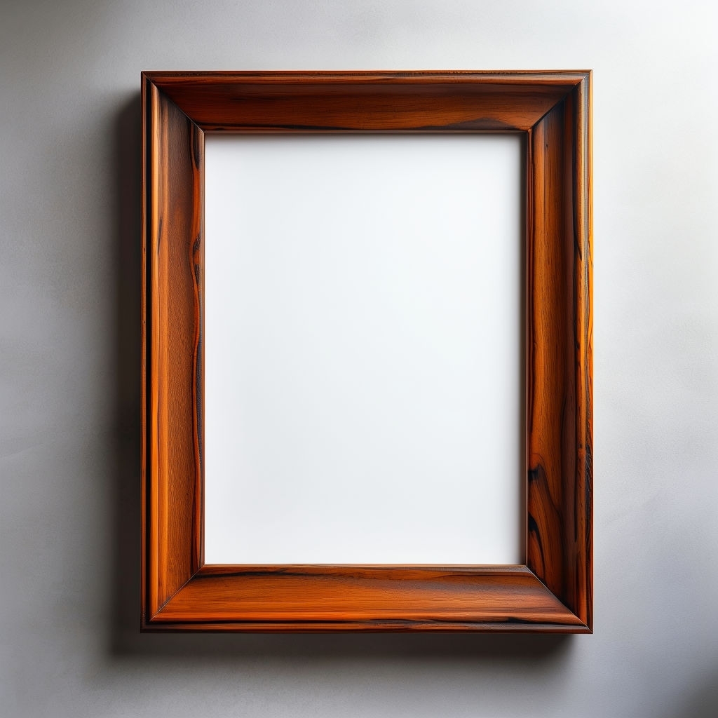Minimalist Wooden Picture Frame Photography Mockup