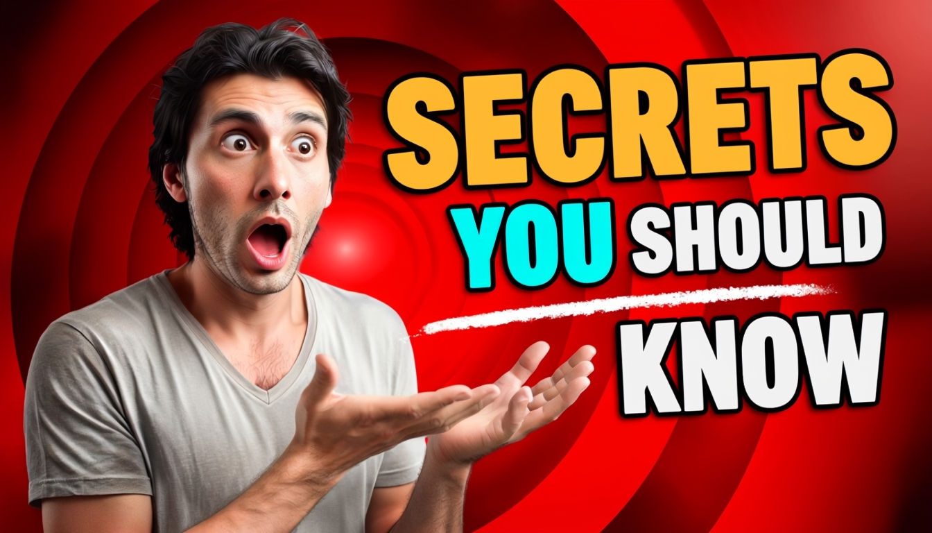 Surprised Man and Simple Red background: YouTube Thumbnail