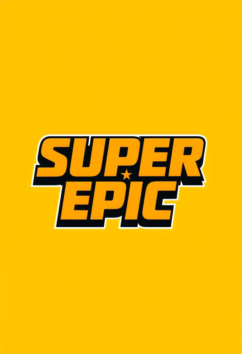 Bold Super Epic Logo Design with 3D Effects Poster