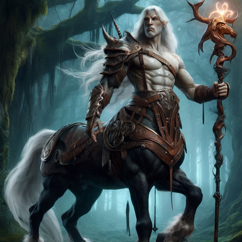 Create an image of a majestic centaur standing proudly. The ... by Skip ...