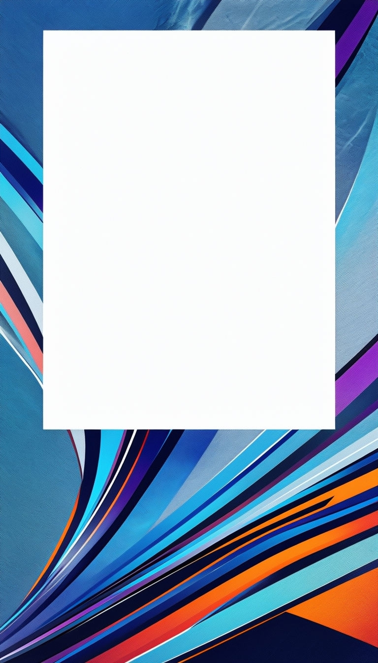 Vibrant Abstract Geometric Frame Template for Social Media Post