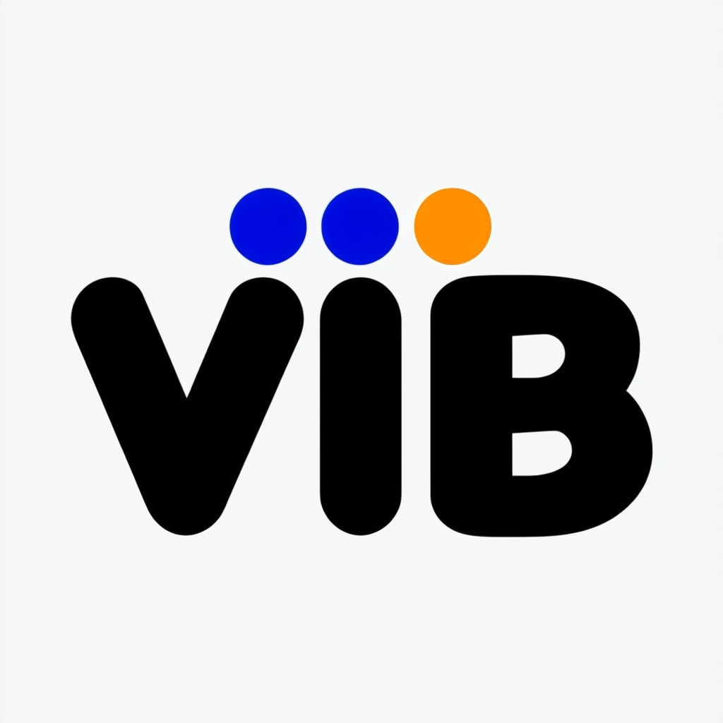 Modern VIB Logo with Colorful Umlauts for Clean Design Logo