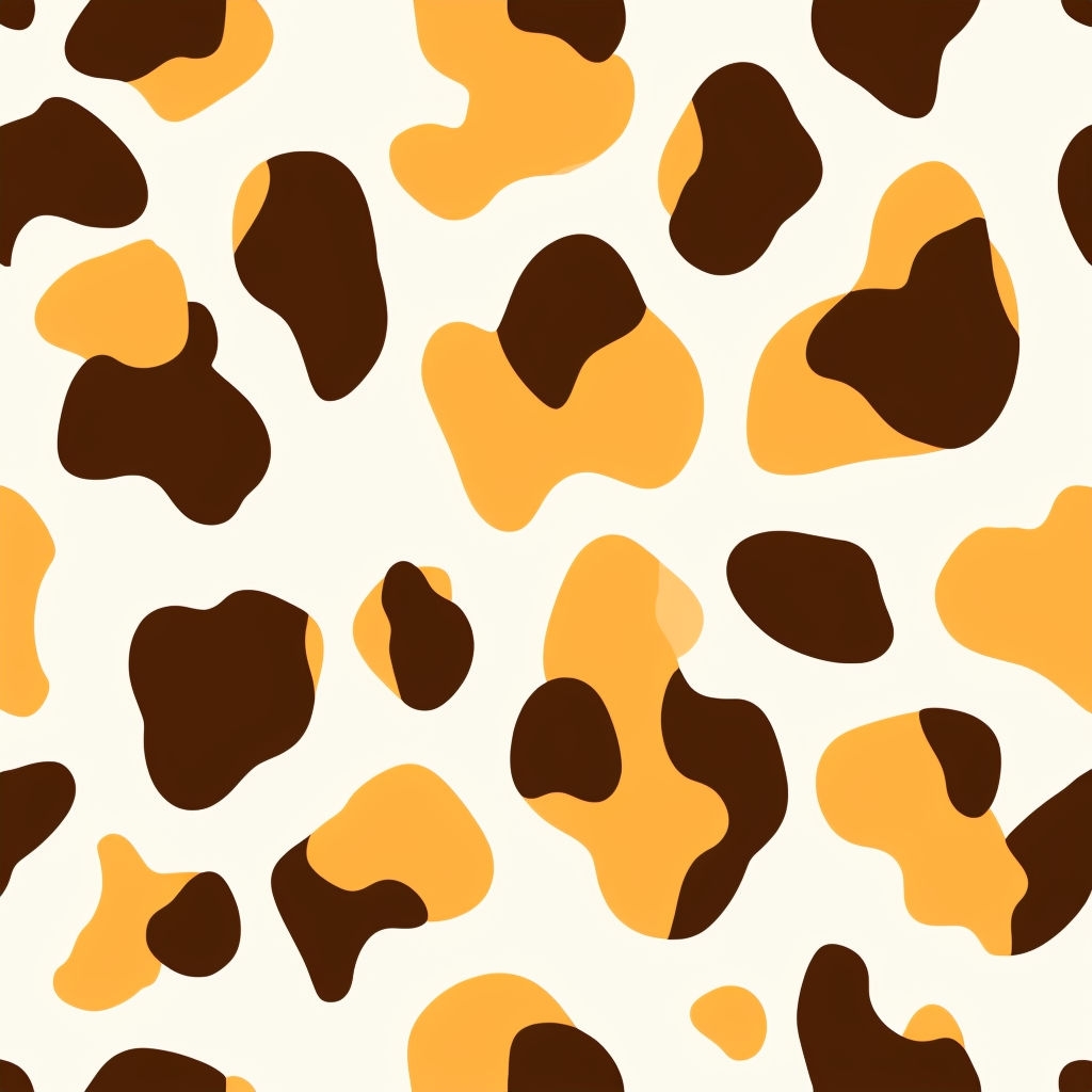 Cowhide Camouflage Seamless Pattern in Warm Hues Design