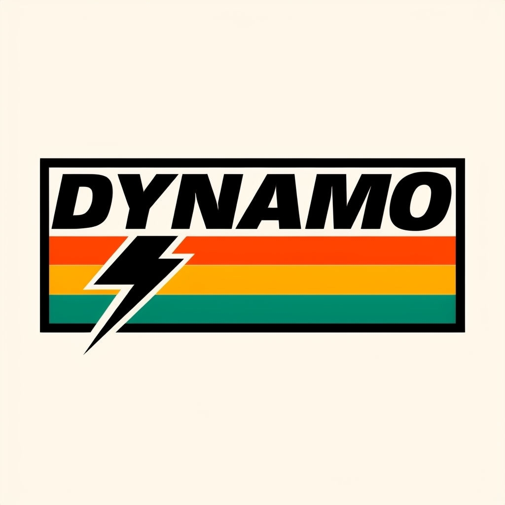 Bold Dynamo Lightning Bolt Graphic Design Logo