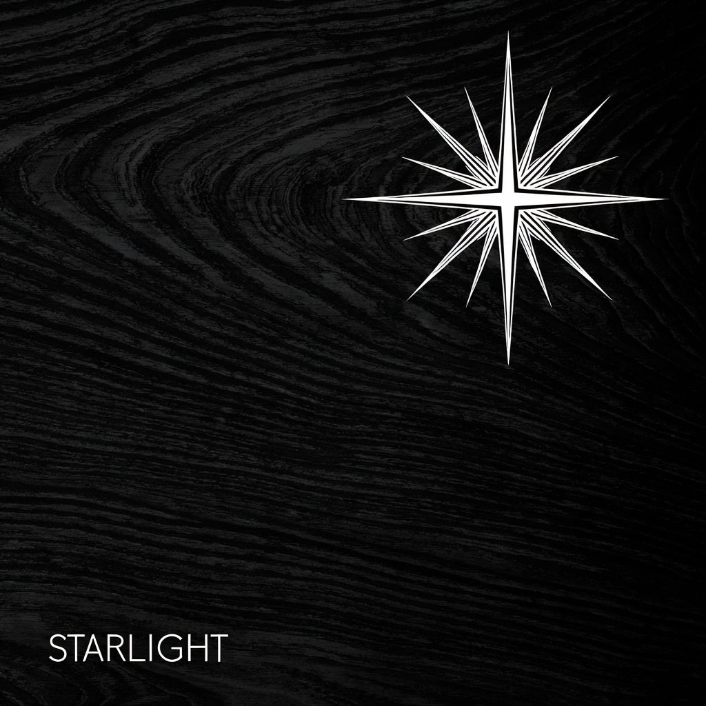 Minimalistic Black and White Compass Rose Starlight Design Spotify Album Cover