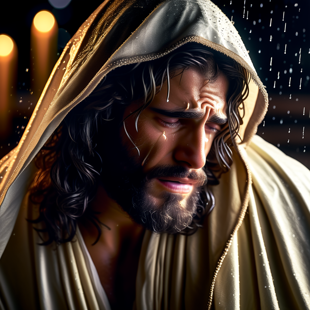 Close up image of Judas crying becasue he betraying Jesus Ch... by ...