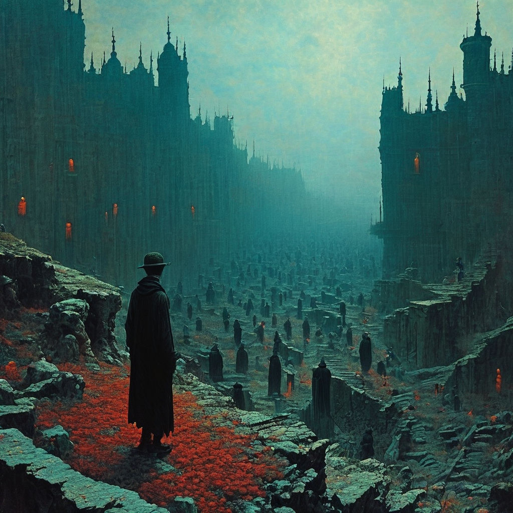 Where is Waldo. beksinski style by Andrej Damiš - Playground