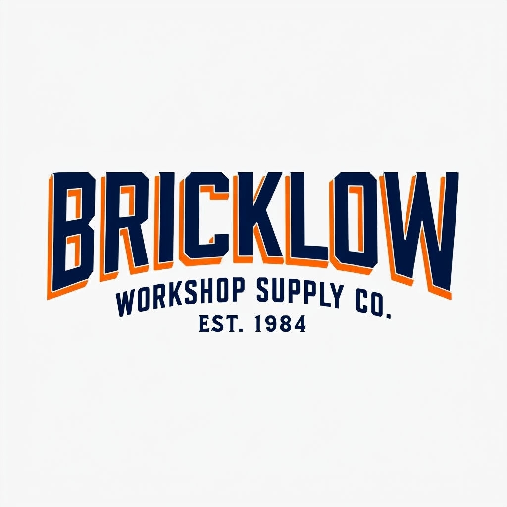 Bold Geometric BRICKLOW Workshop Supply Logo Design