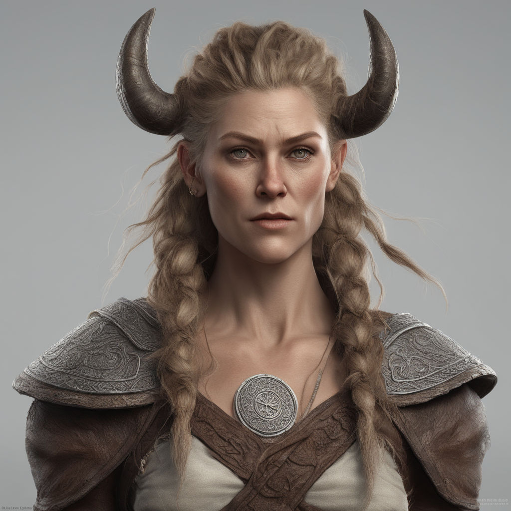 A HIGHLY DETAILED FEMALE minotaur ADVENTURER IN A FANTASY SETTING.