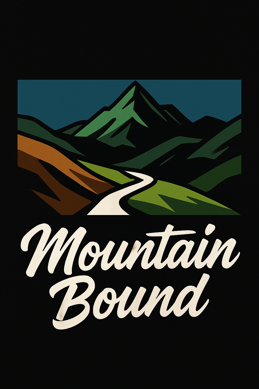 Vintage Mountain Bound Adventure Landscape T-Shirt