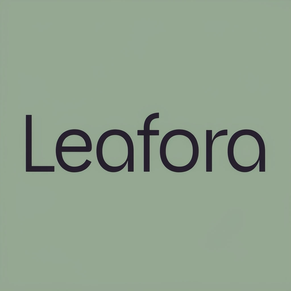 Modern Minimalist Leafora Skincare Brand Logo