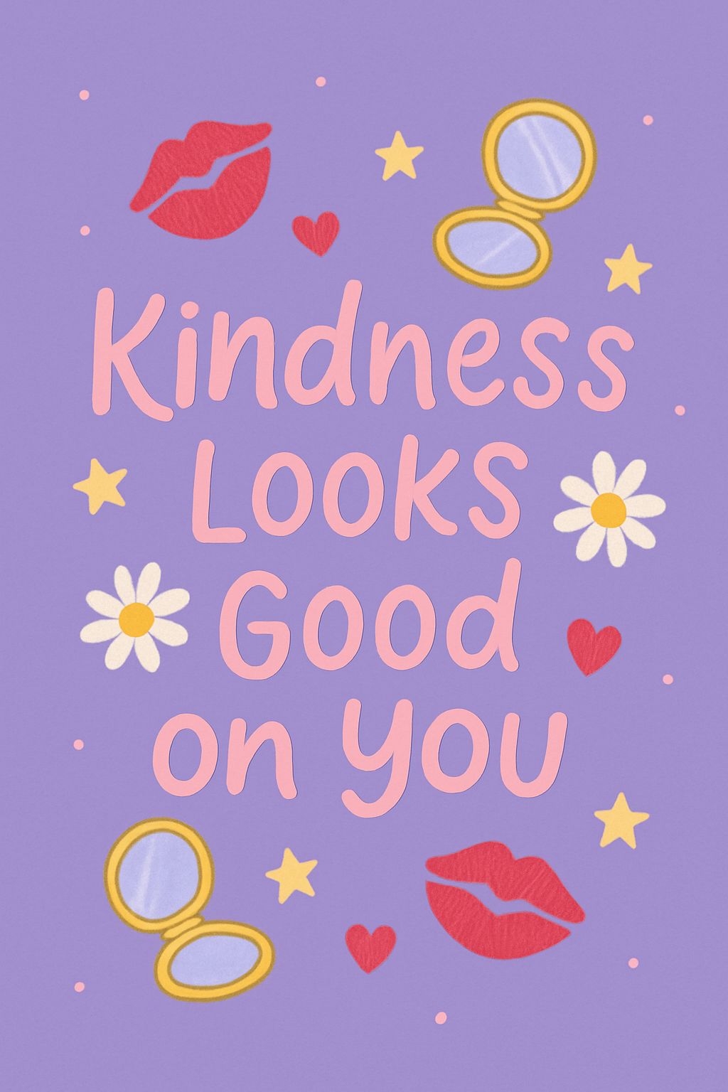 Playful Kindness Looks Good on You Motivational Card Design Cards & Invites