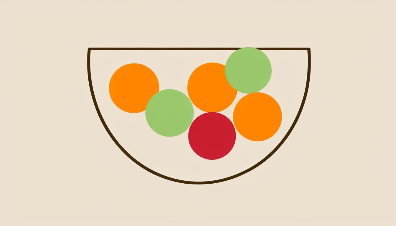 Minimalist Geometric Fruit Bowl Abstract Wallpaper Design Virtual Backgrounds