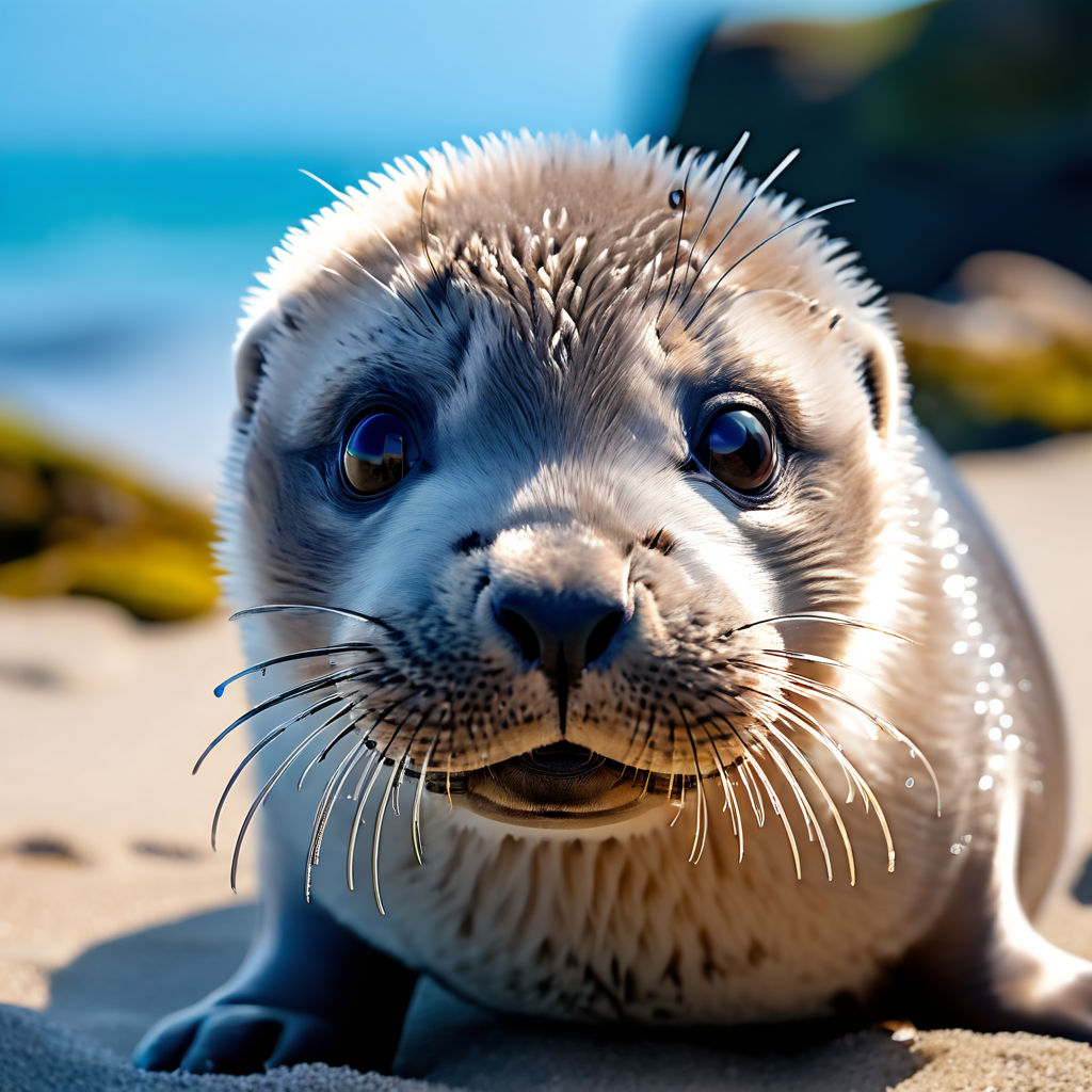 Cute little seal with a ball on his nose by Dimitar Hristov - Playground