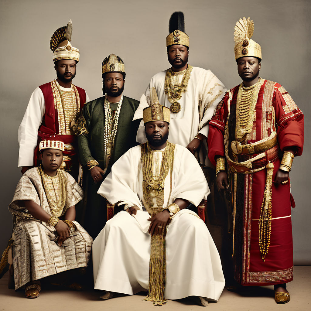 The Nigeria king of the Benin kingdom and his chiefs by Osariemen ...