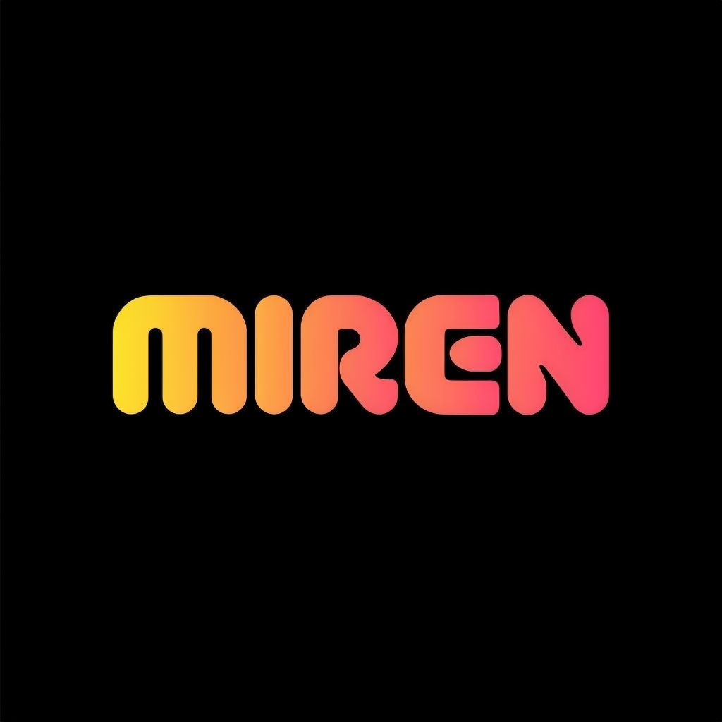 Modern Minimalist MIREN Logo with Vibrant Gradient Design