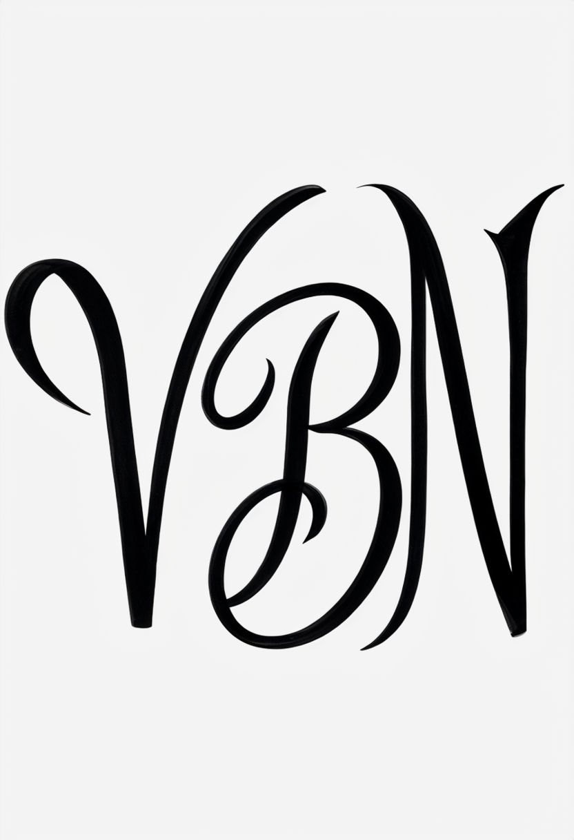 Elegant Hand-Drawn VBN Script Typography Art