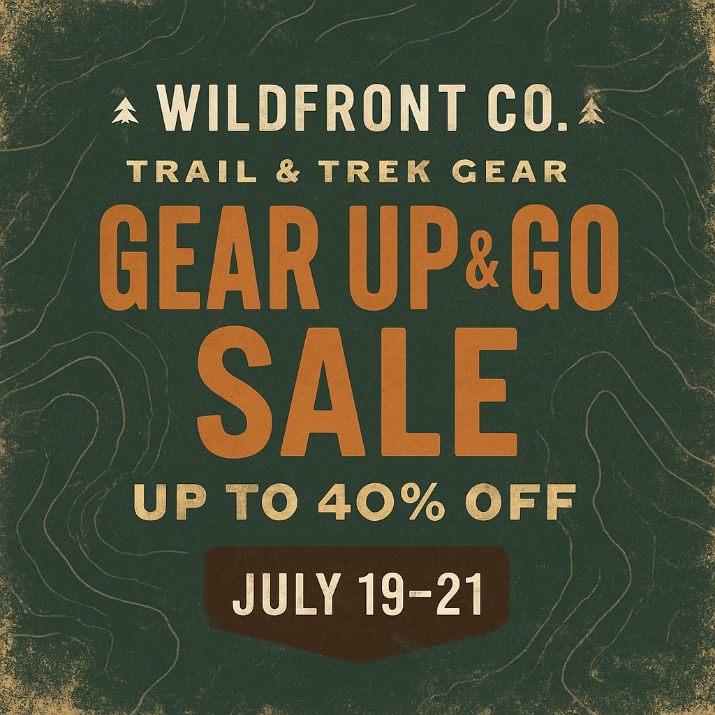 Vintage Wildfront Co. Trail & Trek Gear Sale Poster Ads