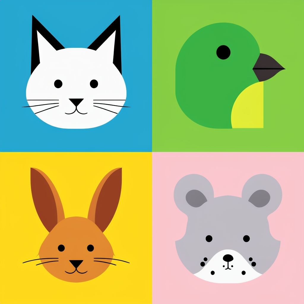 Cheerful Animal Heads Seamless Pattern for Modern Design