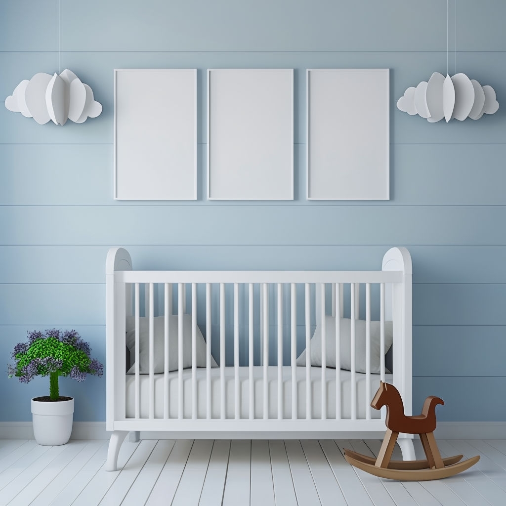 Modern Minimalist Nursery with Calm Atmosphere Mockup - Playground