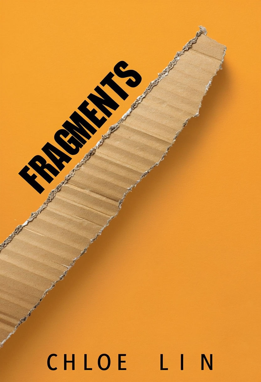 Photorealistic Torn Cardboard Fragments Book Cover Design EBook Cover