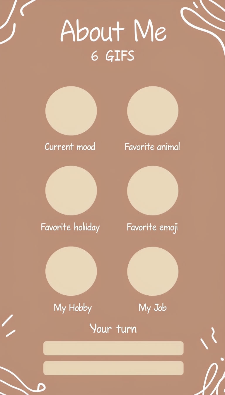 Modern About Me Infographic with GIFs for Social Media Post