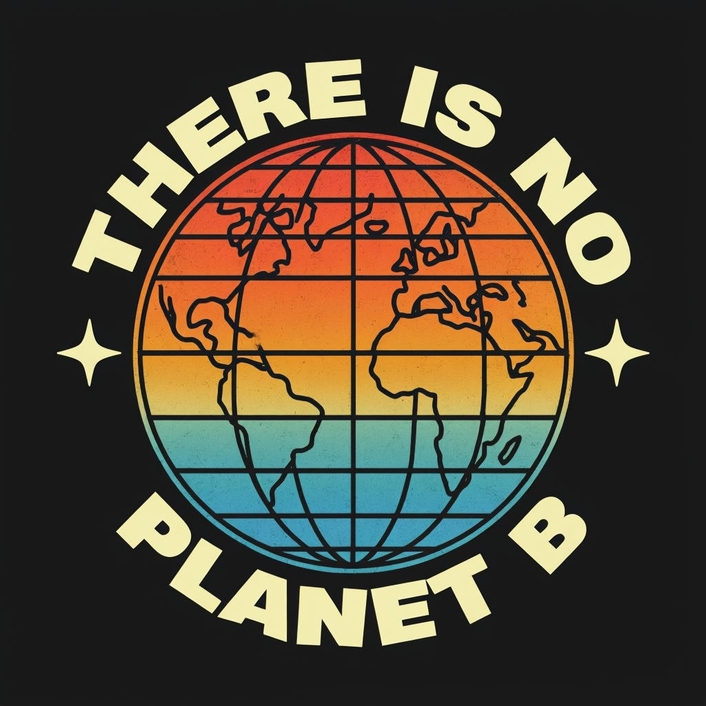 Retro 'There Is No Planet B' Graphic T-shirt