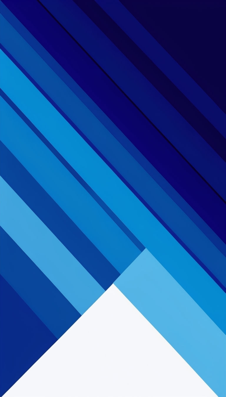 Modern Abstract Blue Geometric Triangle Design Phone Case Cover